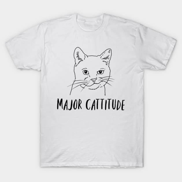 Major Cattitude, Funny Cat Gift T-Shirt by sockdogs